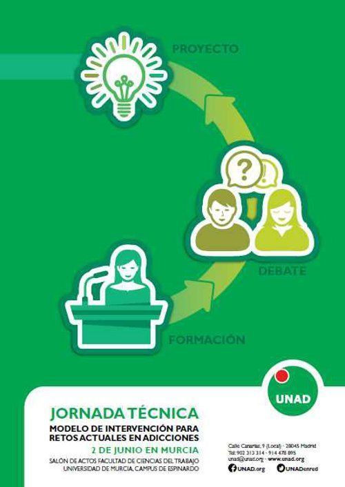 Cartel jornada técnica Modelo de intervención para retos actuales en adicciones